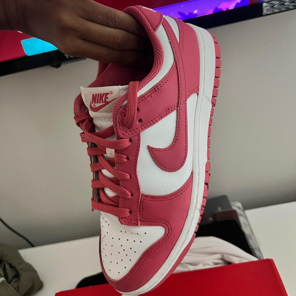 Nike Women's Pink and White Sneakers